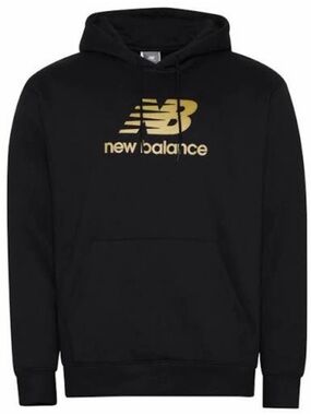 New Balance Black Hoodie with Gold Logo Print